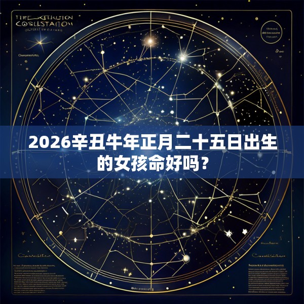 2026辛丑牛年正月二十五日出生的女孩命好吗？