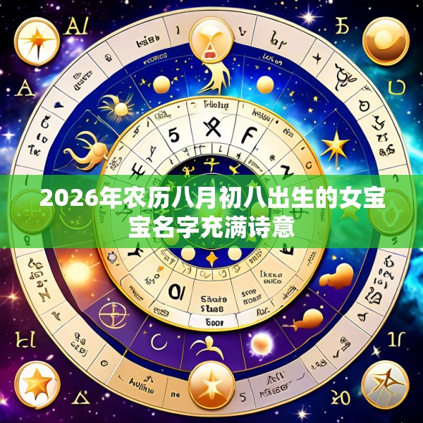 2026年农历八月初八出生的女宝宝名字充满诗意