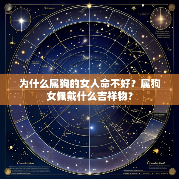 为什么属狗的女人命不好？属狗女佩戴什么吉祥物？
