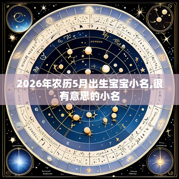 2026年农历5月出生宝宝小名,很有意思的小名