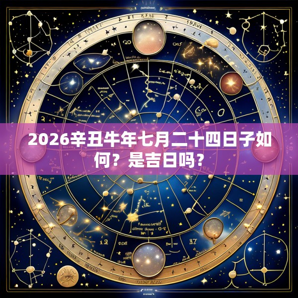 2026辛丑牛年七月二十四日子如何？是吉日吗？