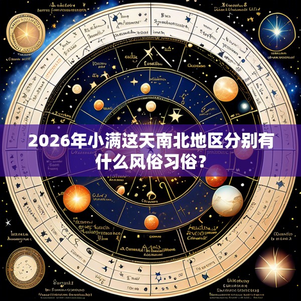 2026年小满这天南北地区分别有什么风俗习俗？