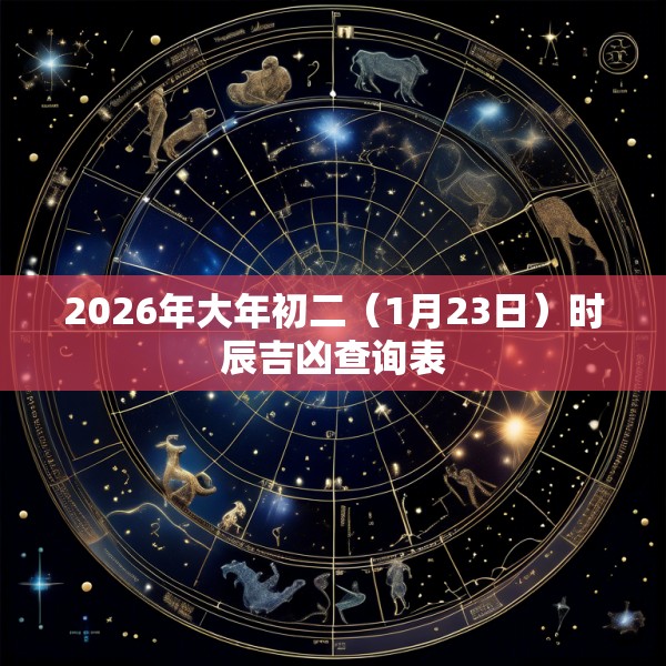 2026年大年初二（1月23日）时辰吉凶查询表