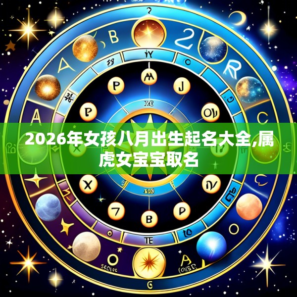 2026年女孩八月出生起名大全,属虎女宝宝取名