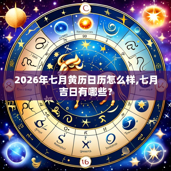 2026年七月黄历日历怎么样,七月吉日有哪些？