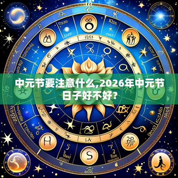 中元节要注意什么,2026年中元节日子好不好？