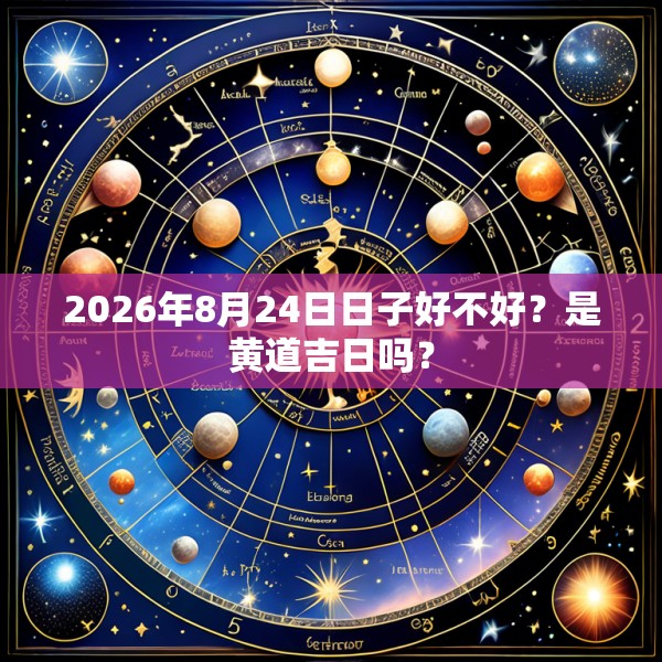 2026年8月24日日子好不好？是黄道吉日吗？
