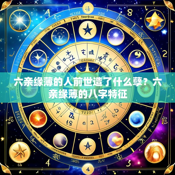 六亲缘薄的人前世造了什么孽？六亲缘薄的八字特征