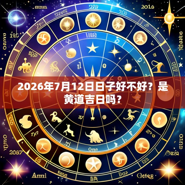 2026年7月12日日子好不好？是黄道吉日吗？
