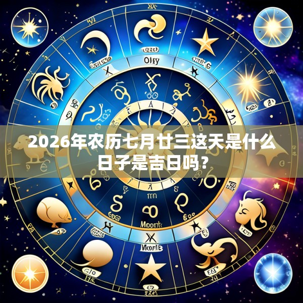 2026年农历七月廿三这天是什么日子是吉日吗？