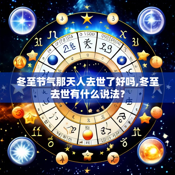 冬至节气那天人去世了好吗,冬至去世有什么说法？