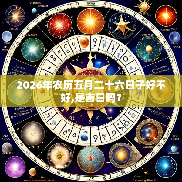 2026年农历五月二十六日子好不好,是吉日吗？