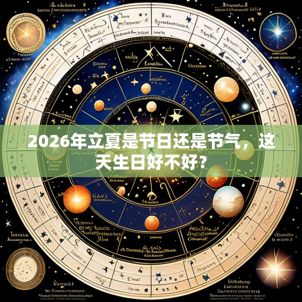 2026年立夏是节日还是节气,这天生日好不好?
