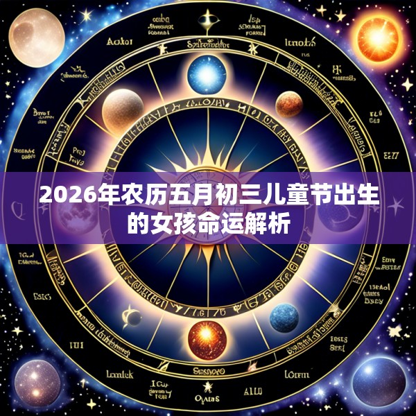 2026年农历五月初三儿童节出生的女孩命运解析