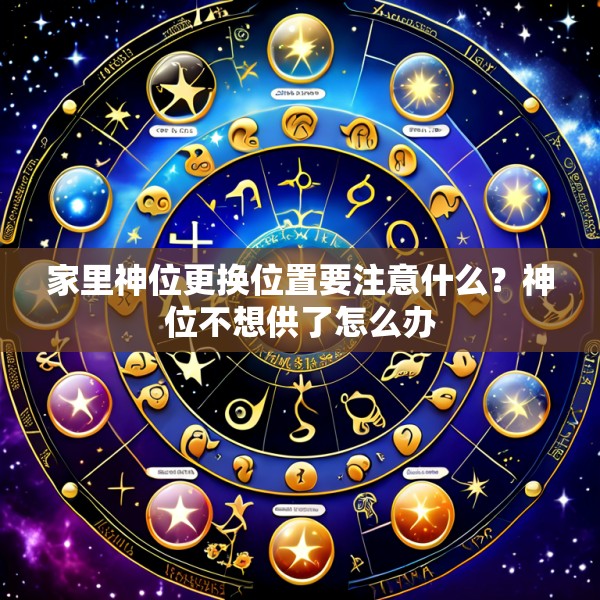 家里神位更换位置要注意什么？神位不想供了怎么办