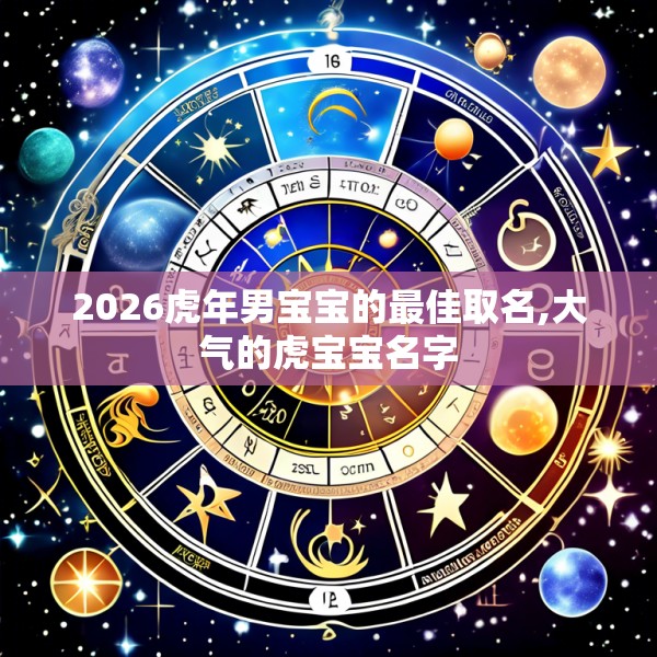 2026虎年男宝宝的最佳取名,大气的虎宝宝名字