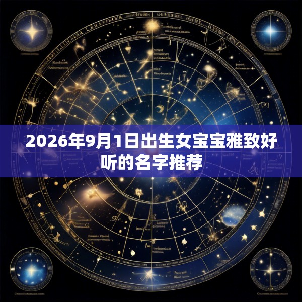 2026年9月1日出生女宝宝雅致好听的名字推荐