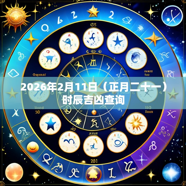 2026年2月11日（正月二十一）时辰吉凶查询