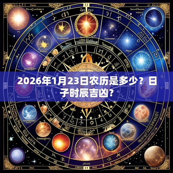 2026年1月23日农历是多少?日子时辰吉凶?