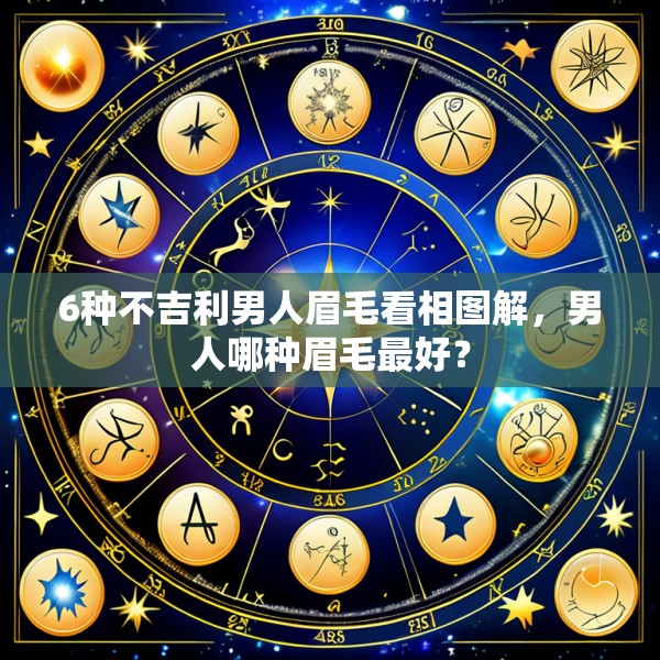 6种不吉利男人眉毛看相图解，男人哪种眉毛最好？