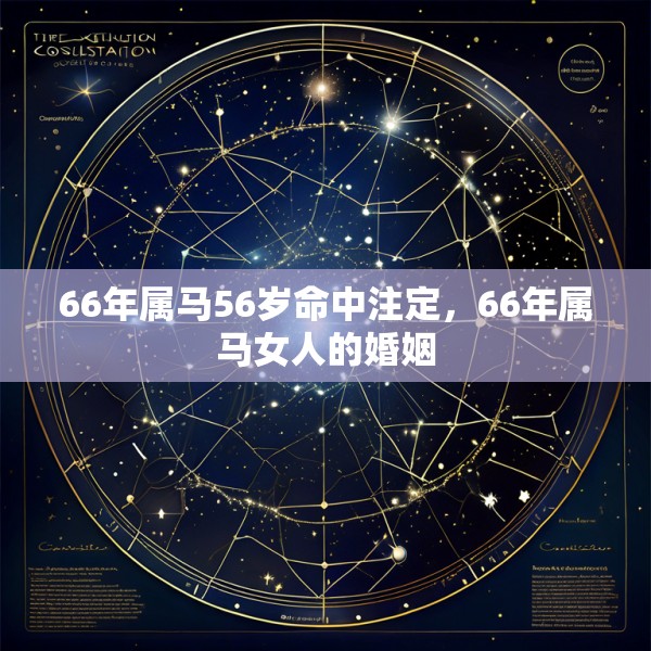 66年属马56岁命中注定,66年属马女人的婚姻
