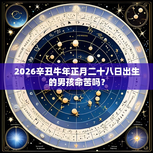 2026辛丑牛年正月二十八日出生的男孩命苦吗？