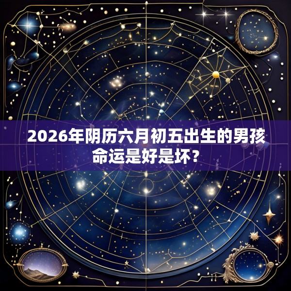 2026年阴历六月初五出生的男孩命运是好是坏？