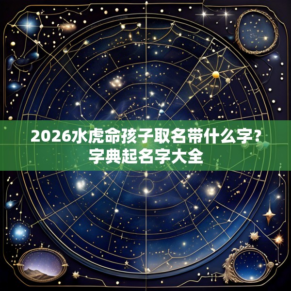 2026水虎命孩子取名带什么字？字典起名字大全