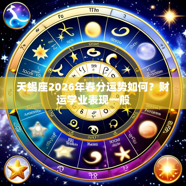 天蝎座2026年春分运势如何？财运学业表现一般