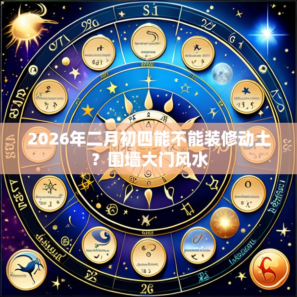 2026年二月初四能不能装修动土?围墙大门风水