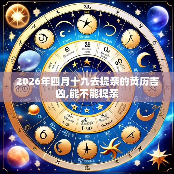 2026年四月十九去提亲的黄历吉凶,能不能提亲