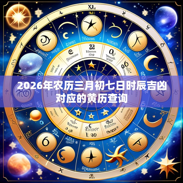 2026年农历三月初七日时辰吉凶对应的黄历查询