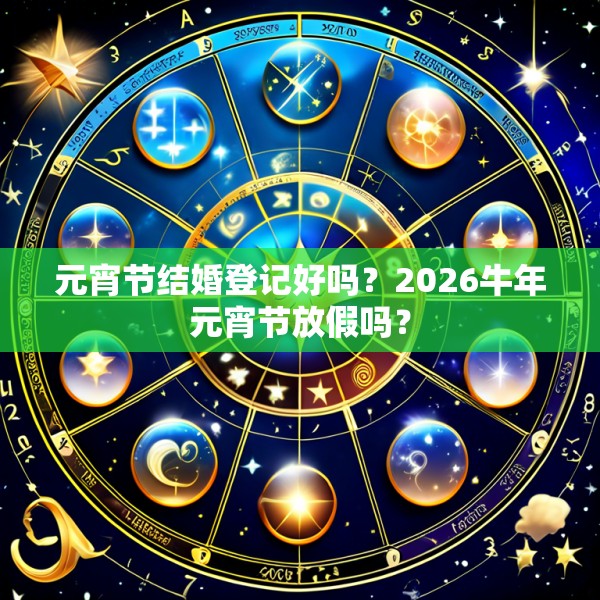 元宵节结婚登记好吗？2026牛年元宵节放假吗？