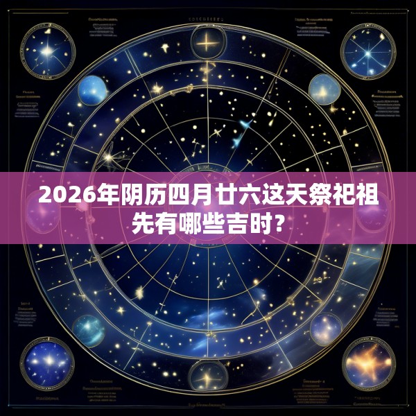 2026年阴历四月廿六这天祭祀祖先有哪些吉时？