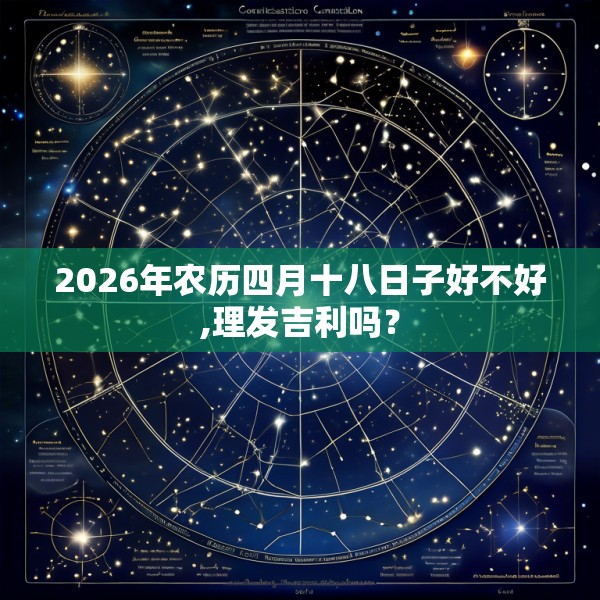 2026年农历四月十八日子好不好,理发吉利吗？