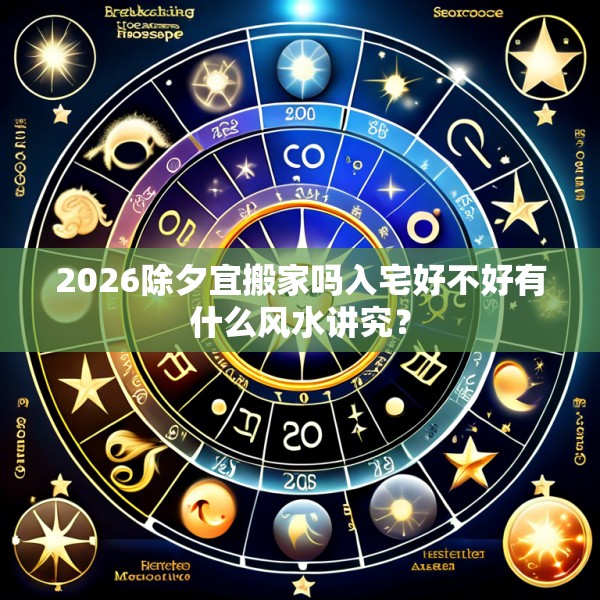 2026除夕宜搬家吗入宅好不好有什么风水讲究?