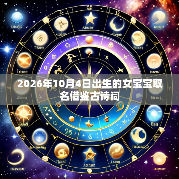 2026年10月4日出生的女宝宝取名借鉴古诗词