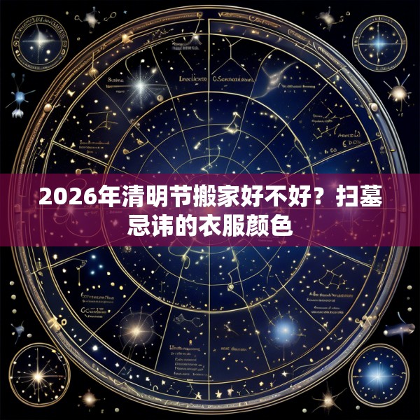2026年清明节搬家好不好?扫墓忌讳的衣服颜色
