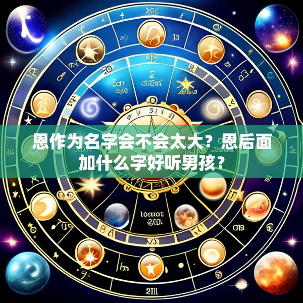恩作为名字会不会太大？恩后面加什么字好听男孩？