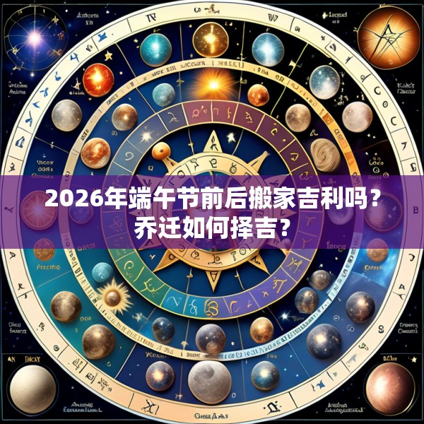 2026年端午节前后搬家吉利吗？乔迁如何择吉？