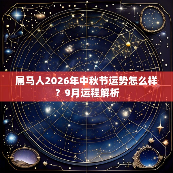 属马人2026年中秋节运势怎么样?9月运程解析