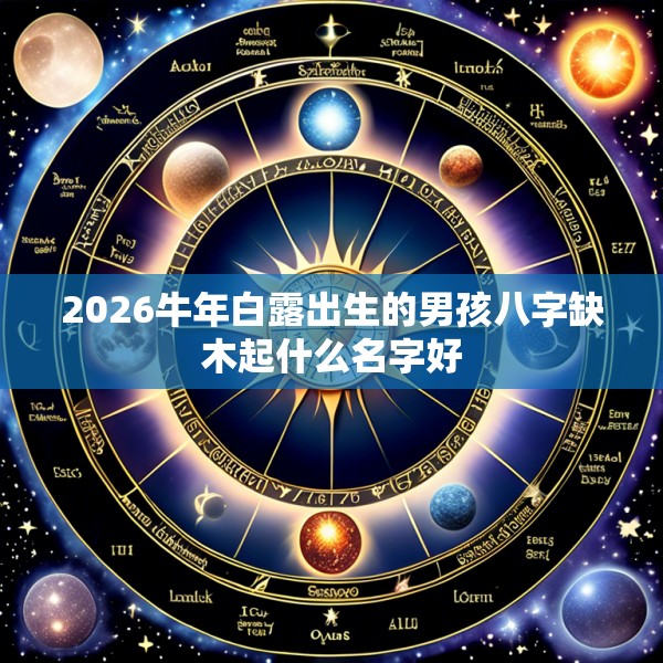 2026牛年白露出生的男孩八字缺木起什么名字好