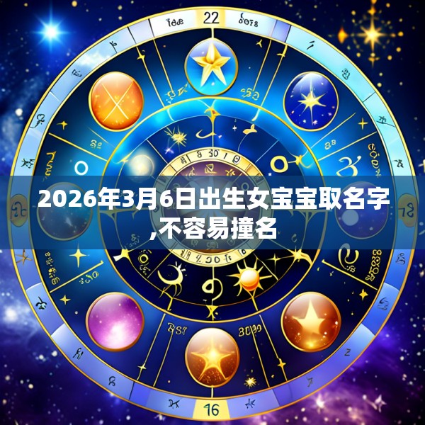 2026年3月6日出生女宝宝取名字,不容易撞名