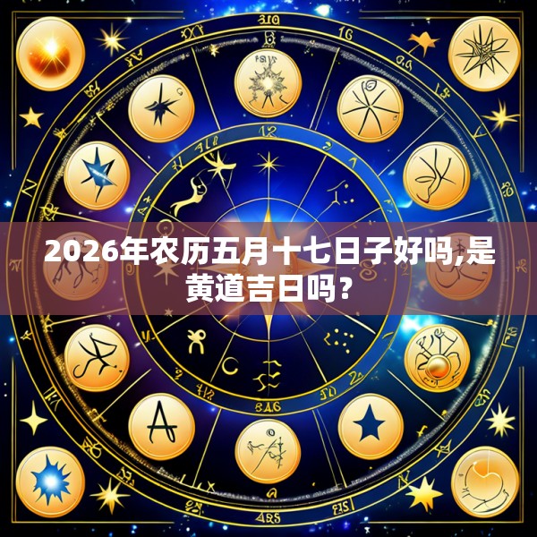 2026年农历五月十七日子好吗,是黄道吉日吗？