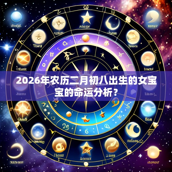2026年农历二月初八出生的女宝宝的命运分析？
