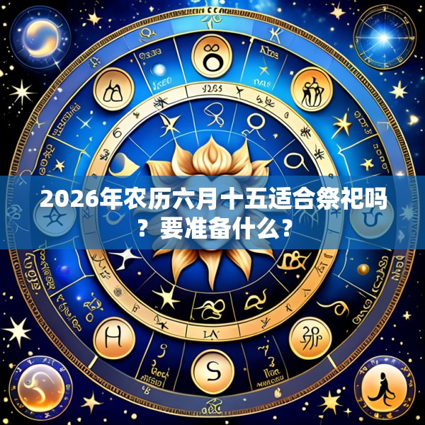 2026年农历六月十五适合祭祀吗？要准备什么？
