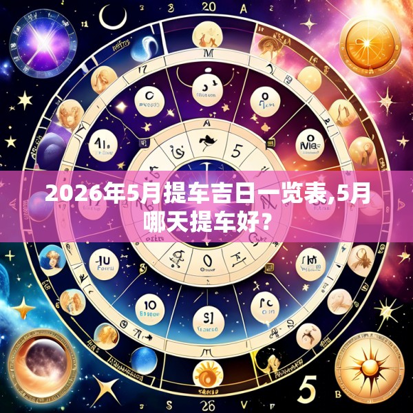 2026年5月提车吉日一览表,5月哪天提车好？