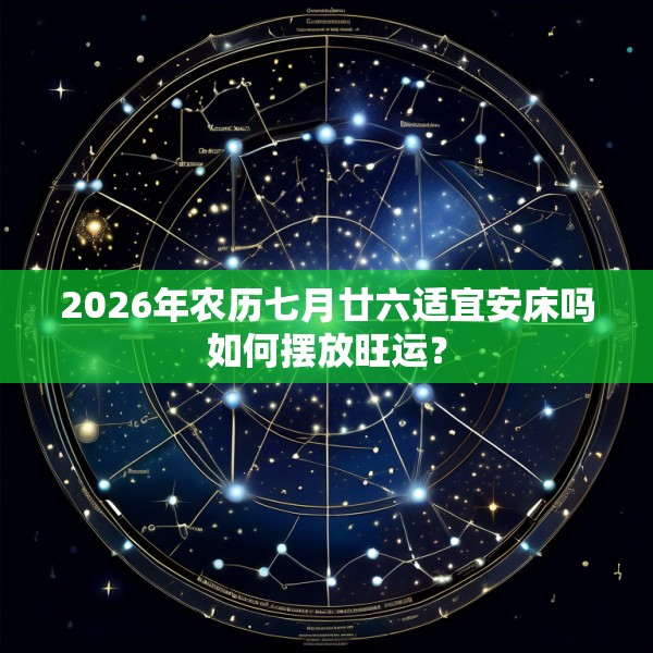 2026年农历七月廿六适宜安床吗如何摆放旺运？