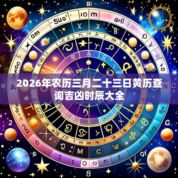 2026年农历三月二十三日黄历查询吉凶时辰大全