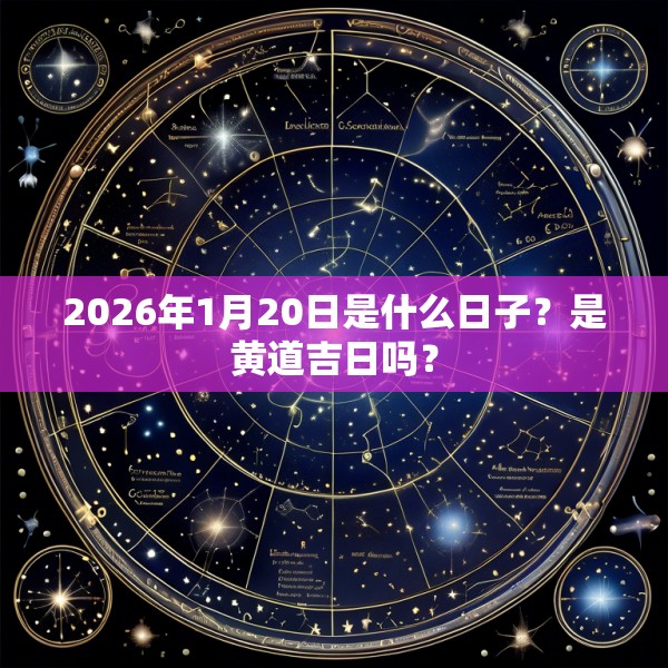 2026年1月20日是什么日子?是黄道吉日吗?